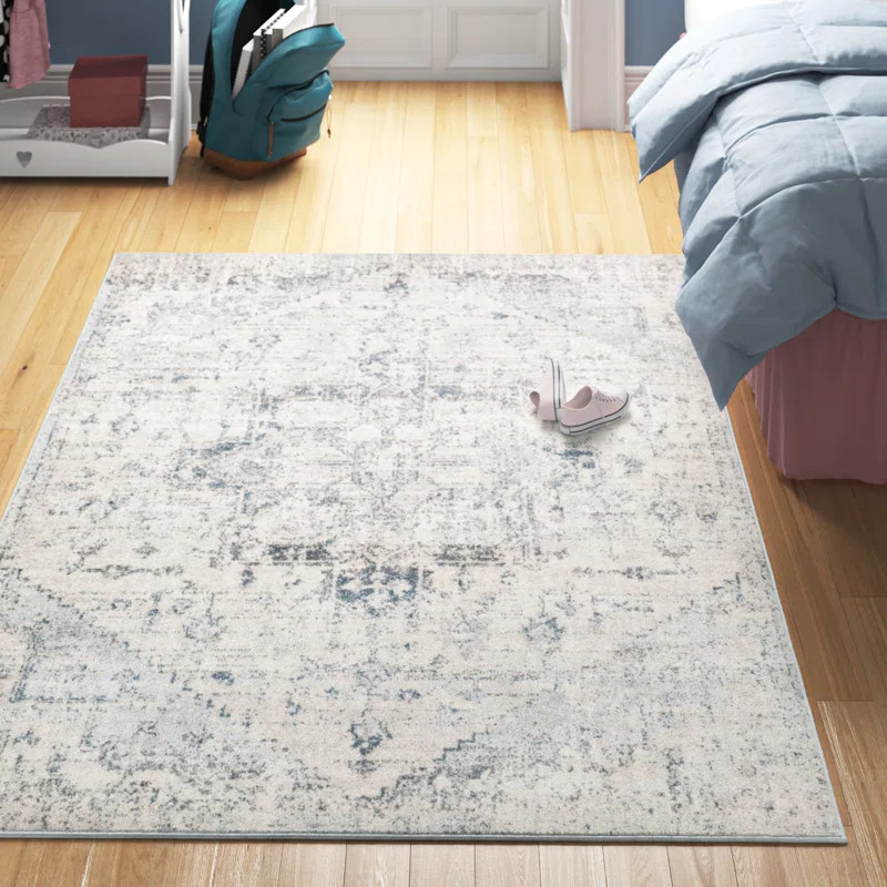 Flatiron Performance Ivory/Blue/Camel Rug | Wayfair North America