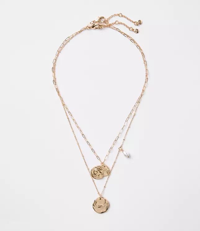 Coin Layered Necklace Set | LOFT