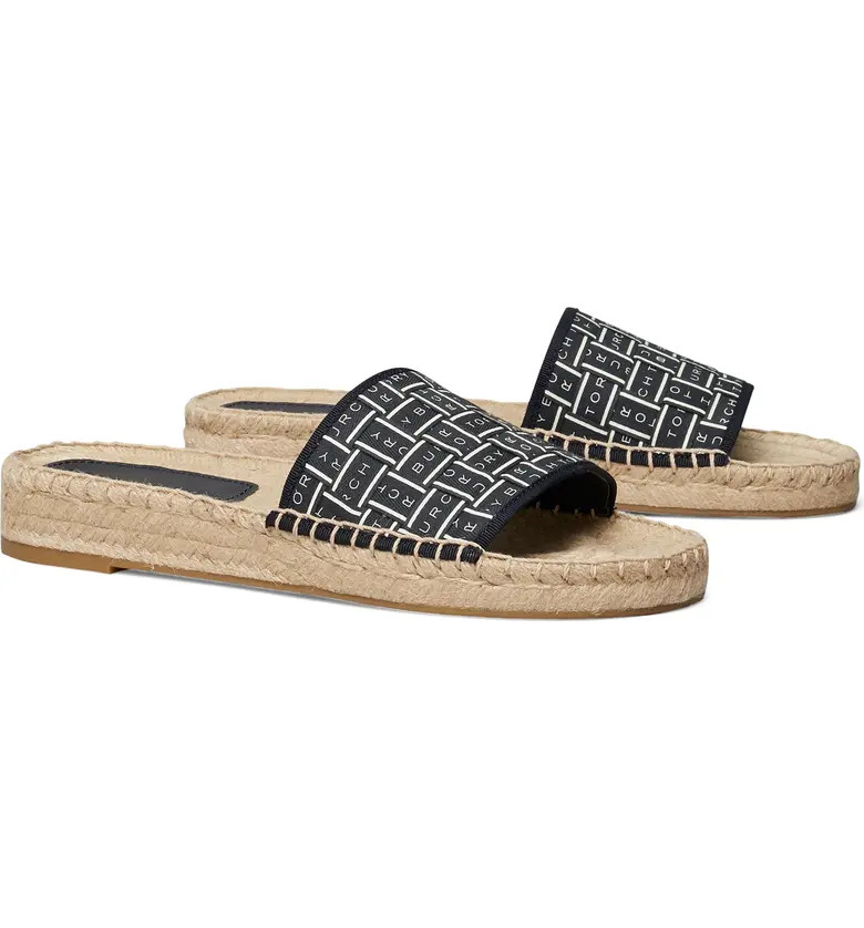 Logo Woven Espadrille Slide Sandal | Nordstrom