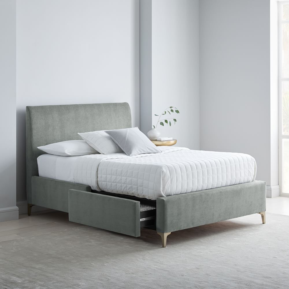 Andes Deco Upholstered Storage Bed | West Elm (US)