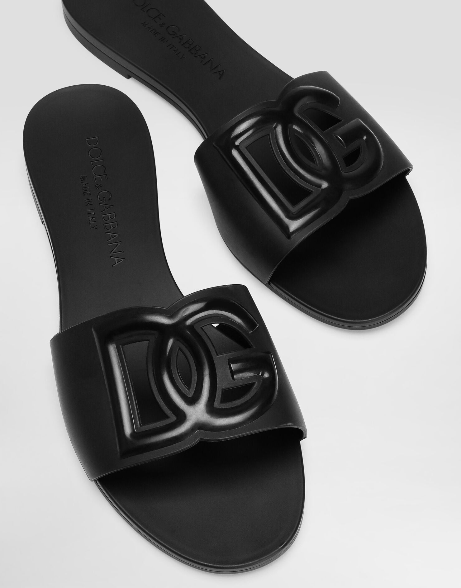 Rubber beachwear sliders | Dolce & Gabbana US