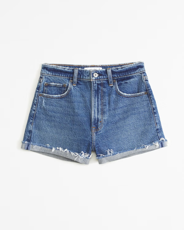 Women's High Rise Mom Short | Women's Bottoms | Abercrombie.com | Abercrombie & Fitch (US)