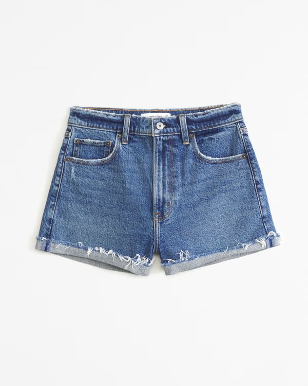 Women's High Rise Mom Short | Women's | Abercrombie.com | Abercrombie & Fitch (US)