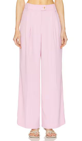Harlem Pleat Front Pant in Chalk Pink | Revolve Clothing (Global)