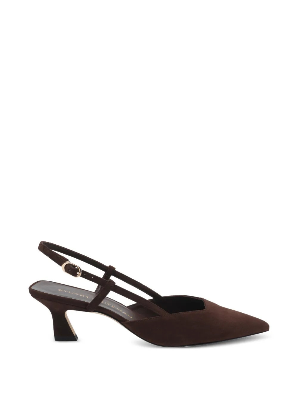 Stuart Weitzman Vinnie suede slingback pumps - Brown | Farfetch Global