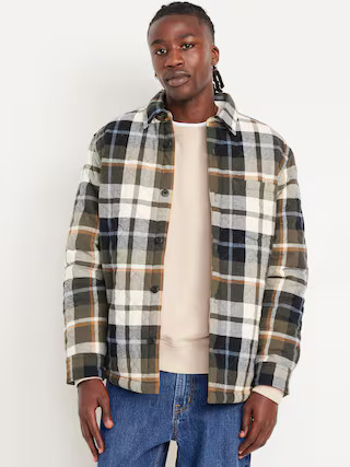 Sherpa-Lined Quilted Shacket | Old Navy (US)