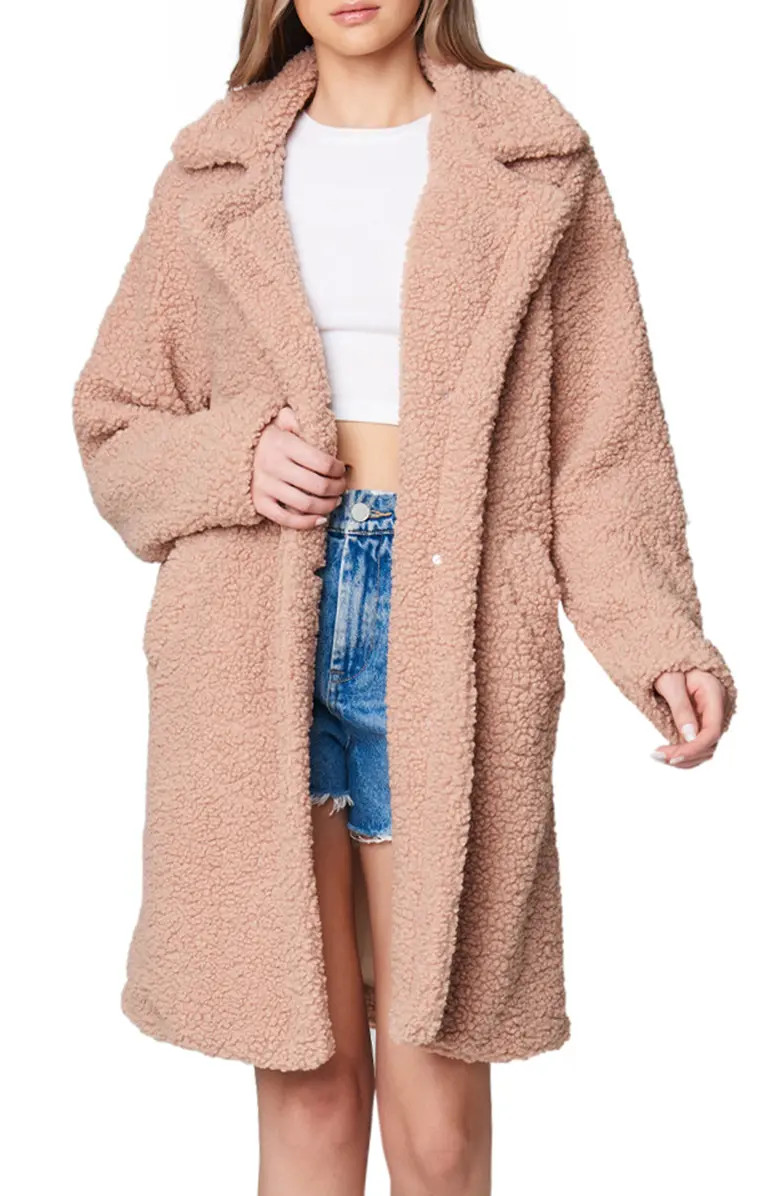 BLANKNYC Longline Faux Shearling Coat | Nordstrom | Nordstrom