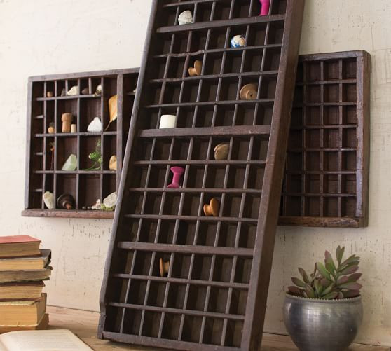Wooden Printers Tray Wall Art | Pottery Barn (US)