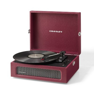 Crosley Voyager record player in burgundy