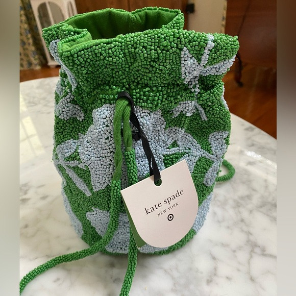 Kate Spade New York X Target Beaded Green and Blue Bucket Bag | Poshmark