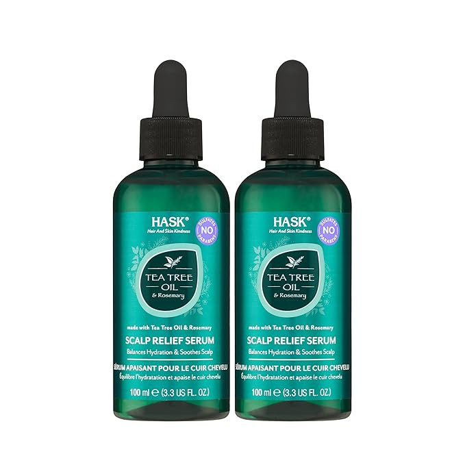 HASK TEA TREE OIL & ROSEMARY Scalp Relief Serum for All Hair Types, Color Safe, Gluten-Free, Sulf... | Amazon (US)