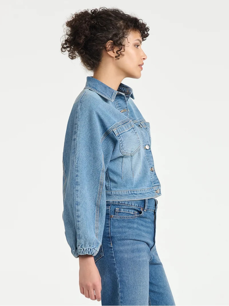 Sofia Vergara Women's Darted Denim Waist Jacket, Sizes XS-XXL | Walmart (US)