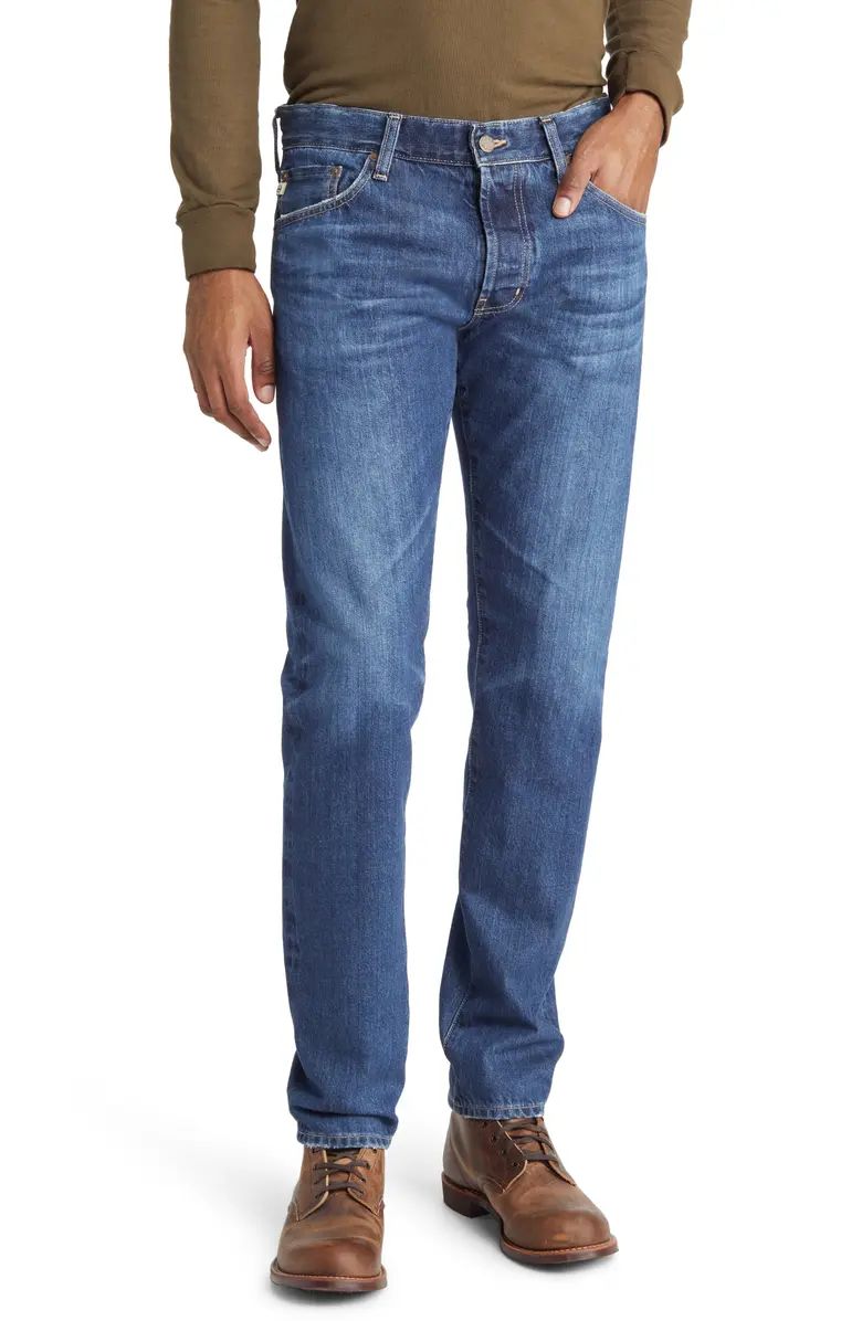 AG Tellis Slim Organic Cotton Rigid Red Line Selvedge Jeans | Nordstrom | Nordstrom