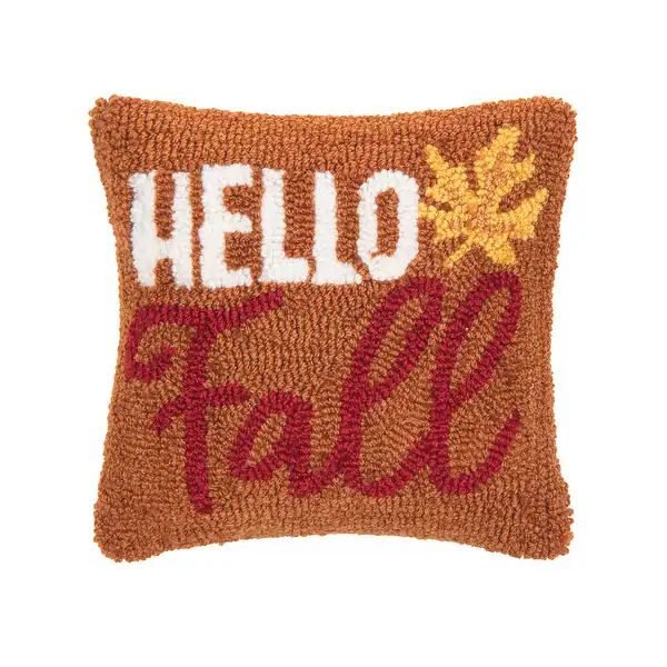 Hello Fall Hooked Throw Pillow | Bed Bath & Beyond