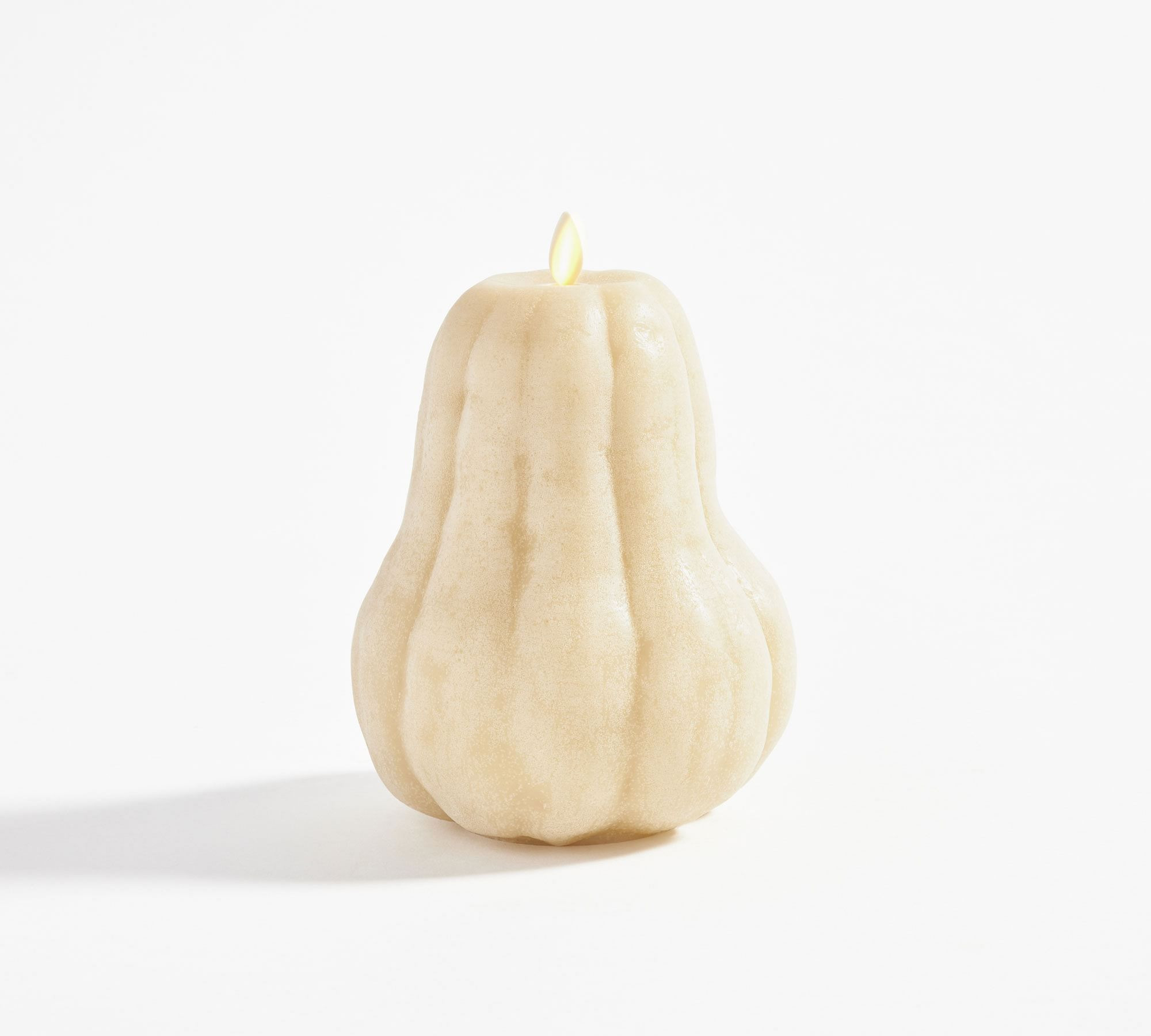 Pumpkin Premium Flicker Flameless Wax Candle, Small, Rust | Pottery Barn (US)