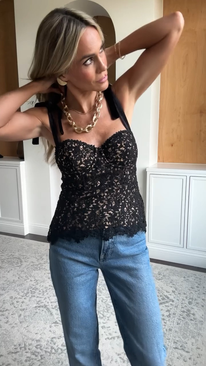 Date night outfit idea featuring this gorgeous statement top that has the prettiest details! Love it paired with a pair of jeans but you could dress it up with a skirt or trousers too!

#datenightoutfits #springoutfitinspo

#LTKmomlife #LTKootd #LTKgrwm