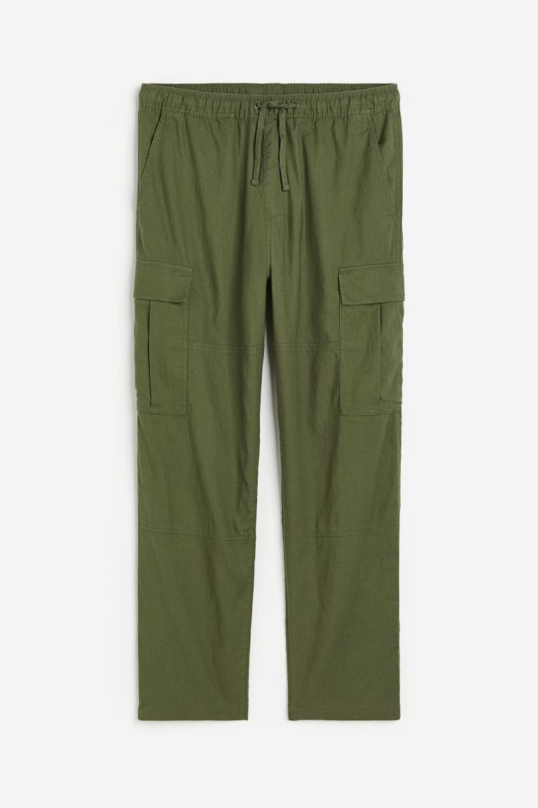 Cargohose aus Leinenmischung Regular Fit | H&M (DE, AT, CH, NL, FI)