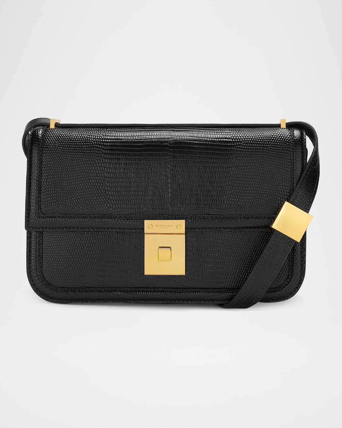 The Paris Croc-Effect Leather Crossbody Bag | Neiman Marcus