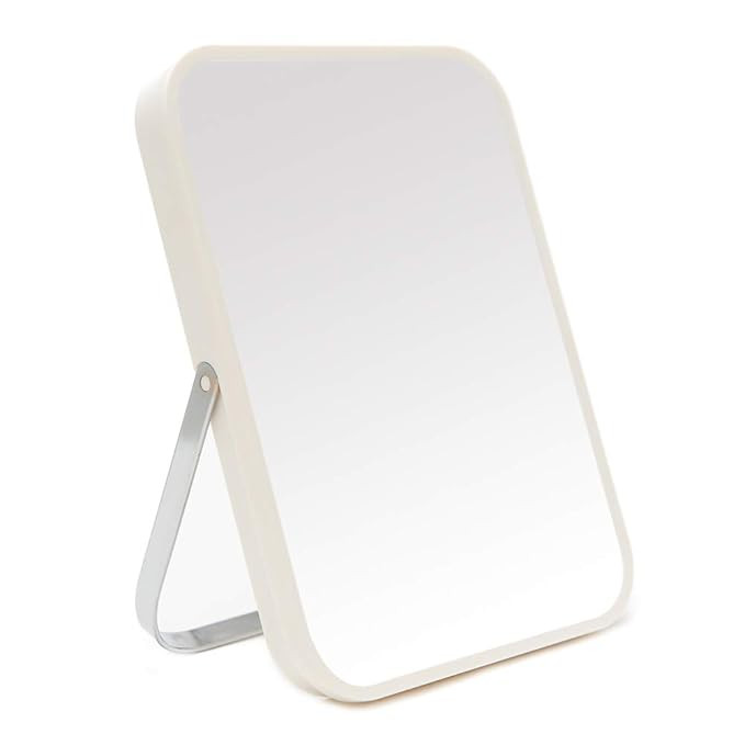 YEAKE Table Desk Vanity Makeup Mirror,8-Inch Portable Folding Mirror with Metal Stand 90°Adjusta... | Amazon (US)