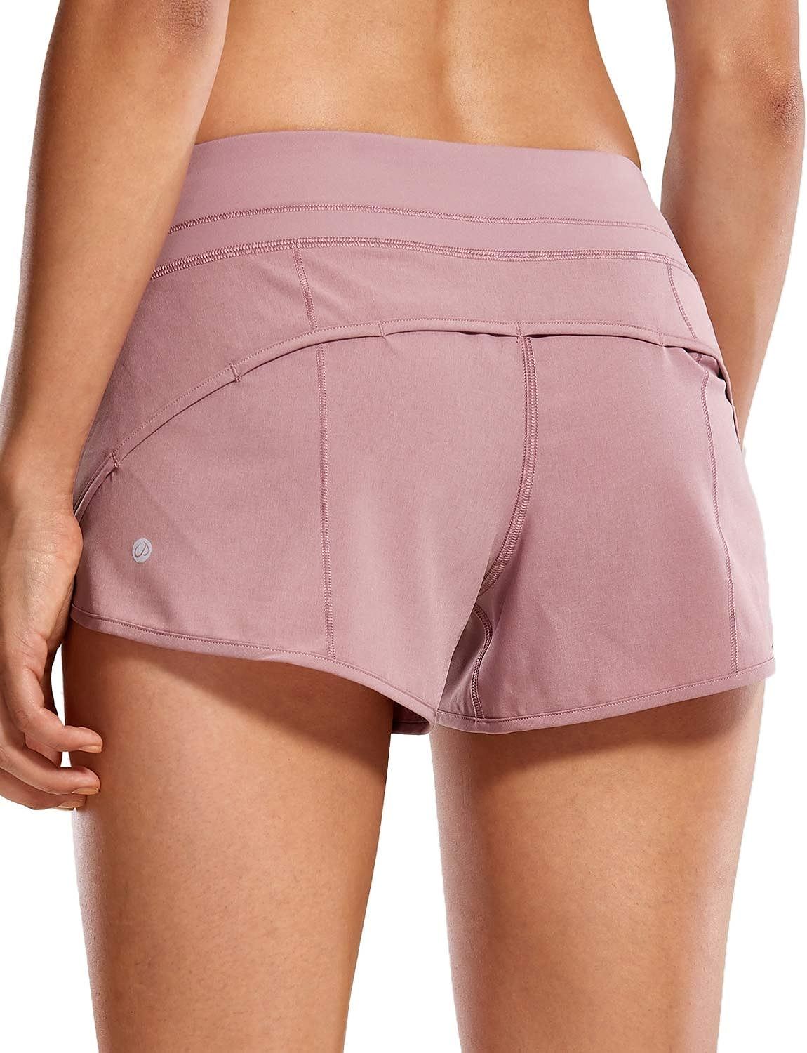 CRZ YOGA Women's Quick-Dry Workout Sports Active Running Shorts - 2.5 Inches | Amazon (US)
