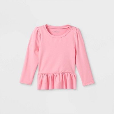 Toddler Girls' Ruffle Rash Guard - Cat & Jack™ Pink | Target
