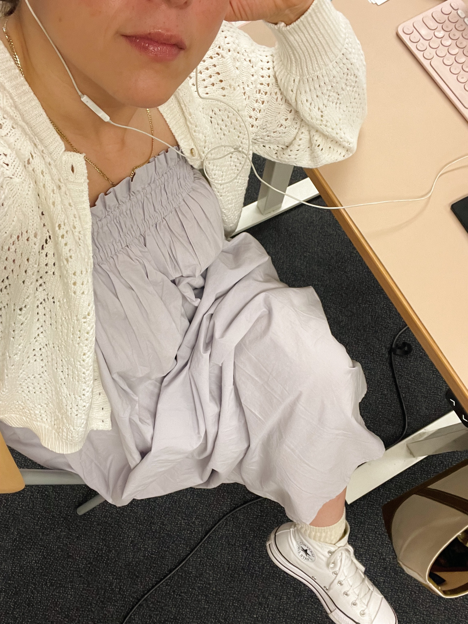 Spring work fit.
cardigan: @sezane
dress: old @madewell
sneaks: @converse

#LTKworkwear #LTKxMadewell #LTKshoecrush