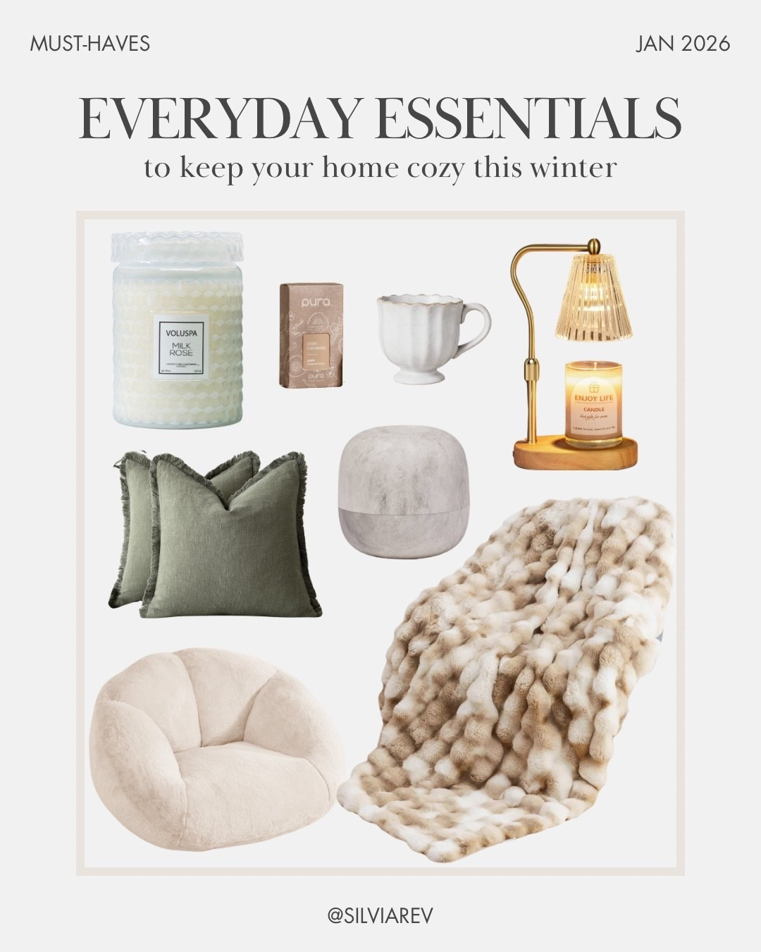 Soft textures, warm light, and pieces that make home feel inviting in the simplest way. These are the everyday essentials I keep out all winter to make my space feel cozy without clutter.

#homedecor, #cozyhome, #neutralhome, #winterdecor, #livingroominspo, #bedroominspo, #homeinspo, #homeaesthetic, #cozyliving

#LTKSeasonal #LTKFindsUnder100 #LTKHome