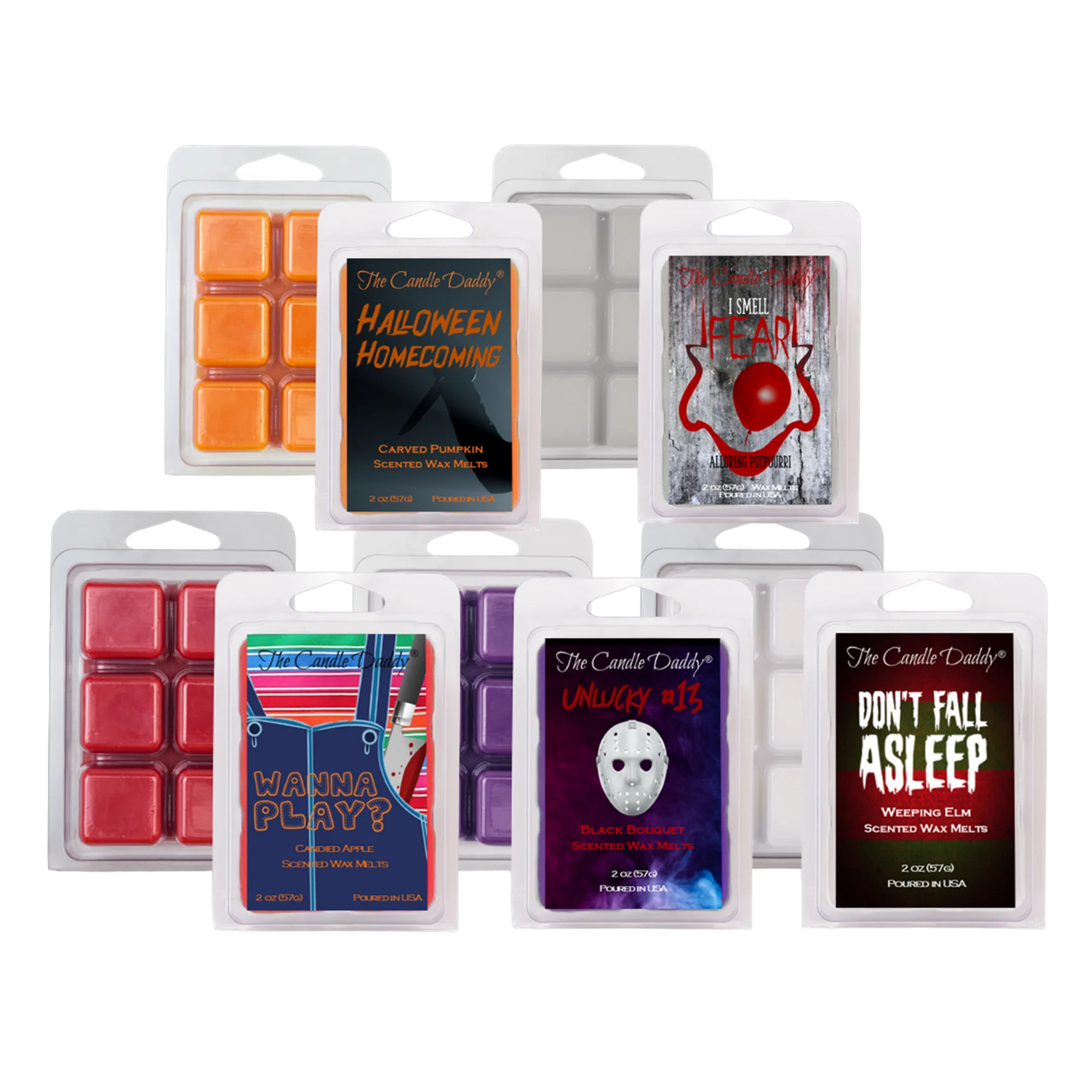 Halloween Horror Movie 5 Pack - 5 Amazingly Spooky Wax Melts - 30 Total Cubes - 10 Total Ounces | Walmart (US)