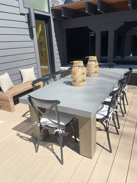 HOME \ outdoor dining table and chairs setup from pottery barn! 

Deck 
Patio 

#LTKSeasonal #LTKHome