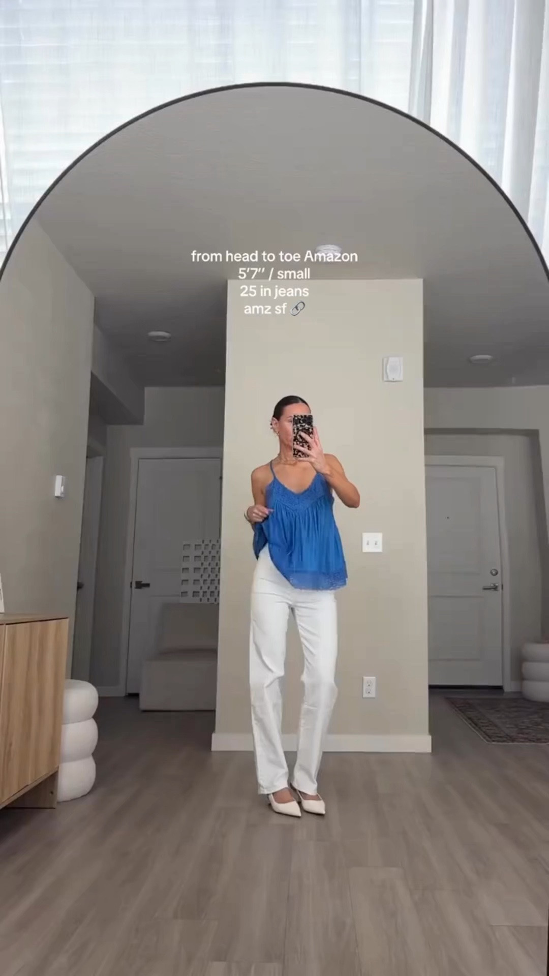 Blue lace top