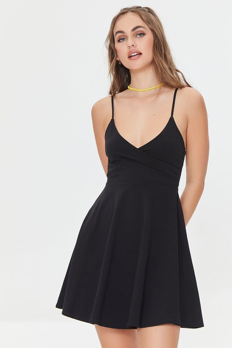 Surplice Skater Mini Dress | Forever 21 (US)