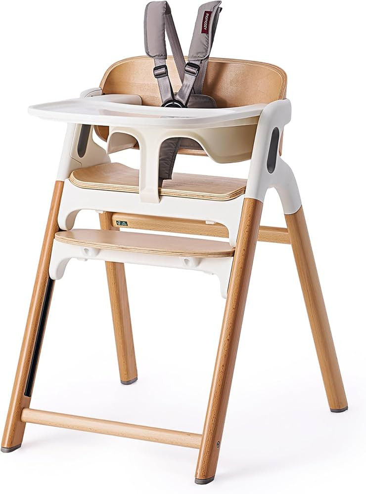 Momcozy DinerPal Wooden High Chair for Babies, Toddlers & Adults Up to 308 Lbs, Convertible Baby ... | Amazon (US)