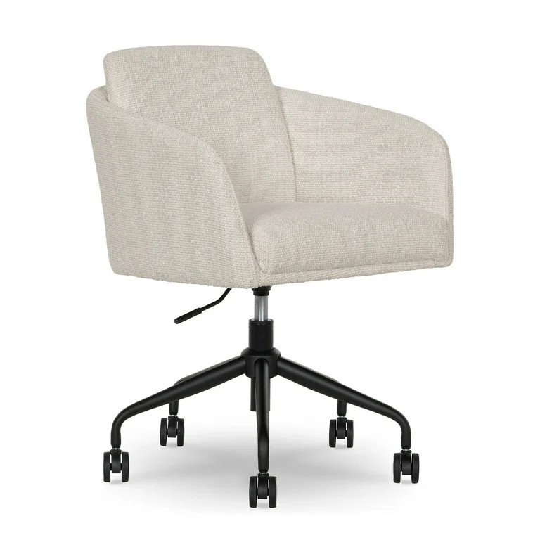 Better Homes & Gardens Juliet Office Chair, Ivory Boucle and Matte Black | Walmart (US)