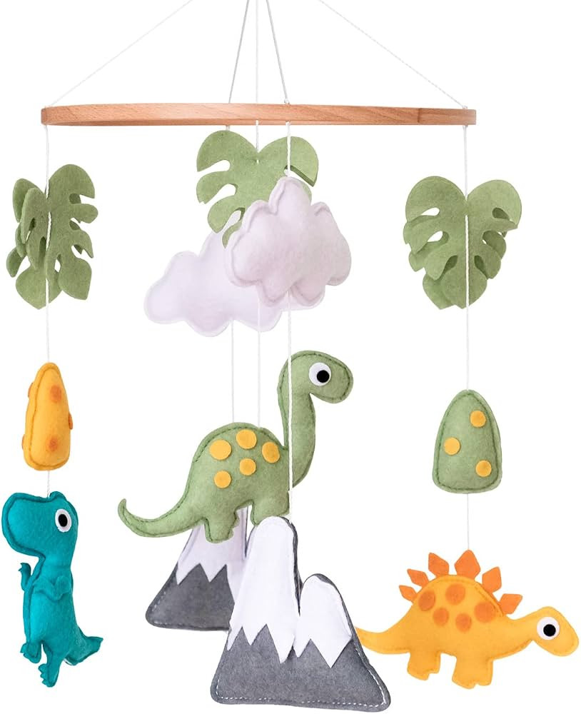 Vlokup Dinosaur Baby Crib Mobile, Dino Baby Mobile, Neutral Nursery Mobile Decoration for Pack N ... | Amazon (US)