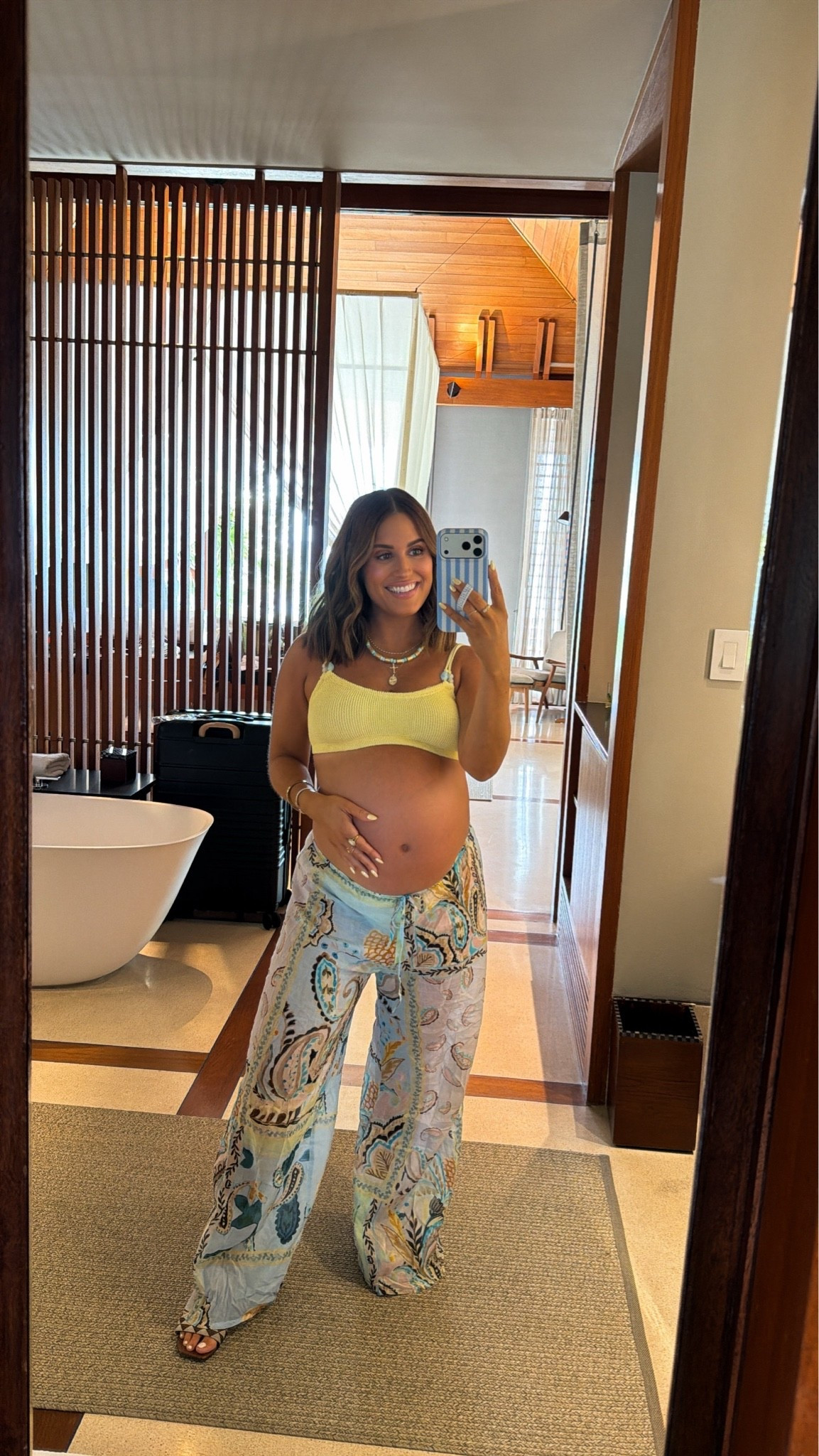 Beach day #1 on our baby moon! Currently 31 weeks pregnant & linked my full look here 💛. My beaded necklace is old, but linked similar options! 

Baby moon || resort wear || pregnancy || bump friendly || swimsuits || coverups || beach hats

#LTKBump #LTKootd #LTKSwim