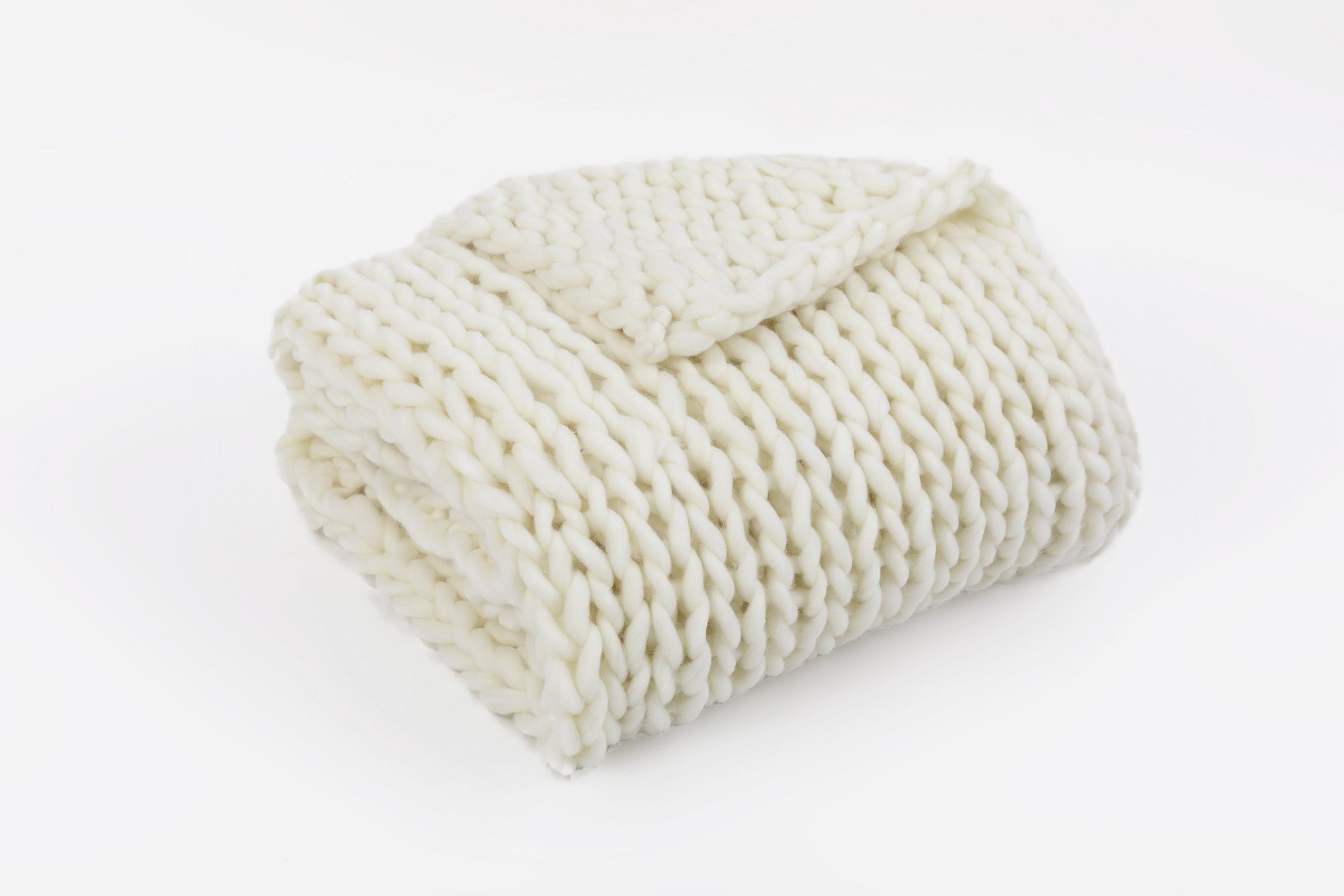 Silver One Chunky Knitted Throw Blanket, Cream, 50" x 60" | Walmart (US)