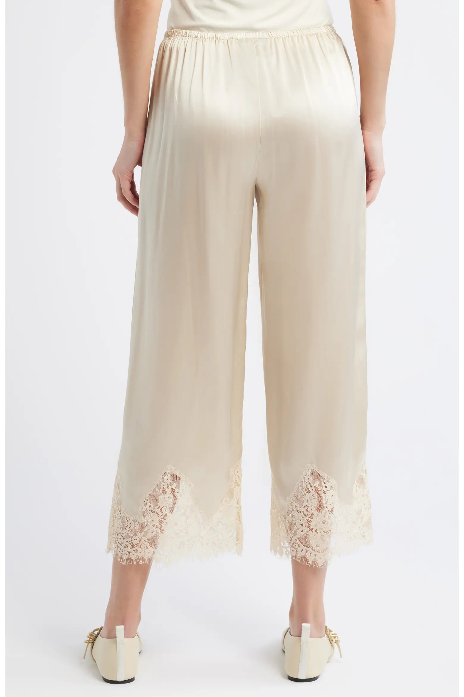 Carolina Silk Lace Hem Pant (Women) | Nordstrom | Nordstrom