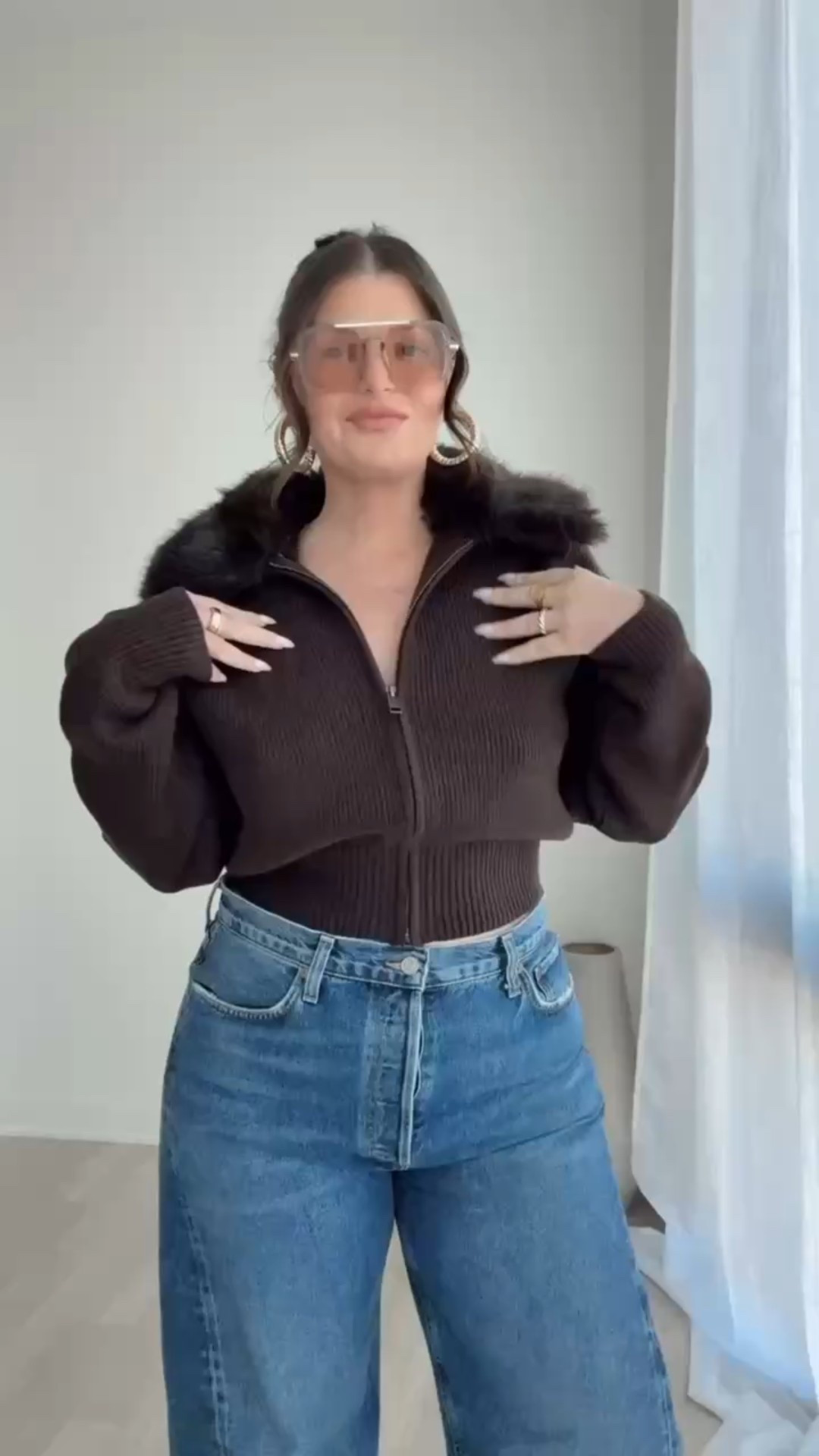 Faux fur trimmed 

#LTKSeasonal #LTKGiftGuide