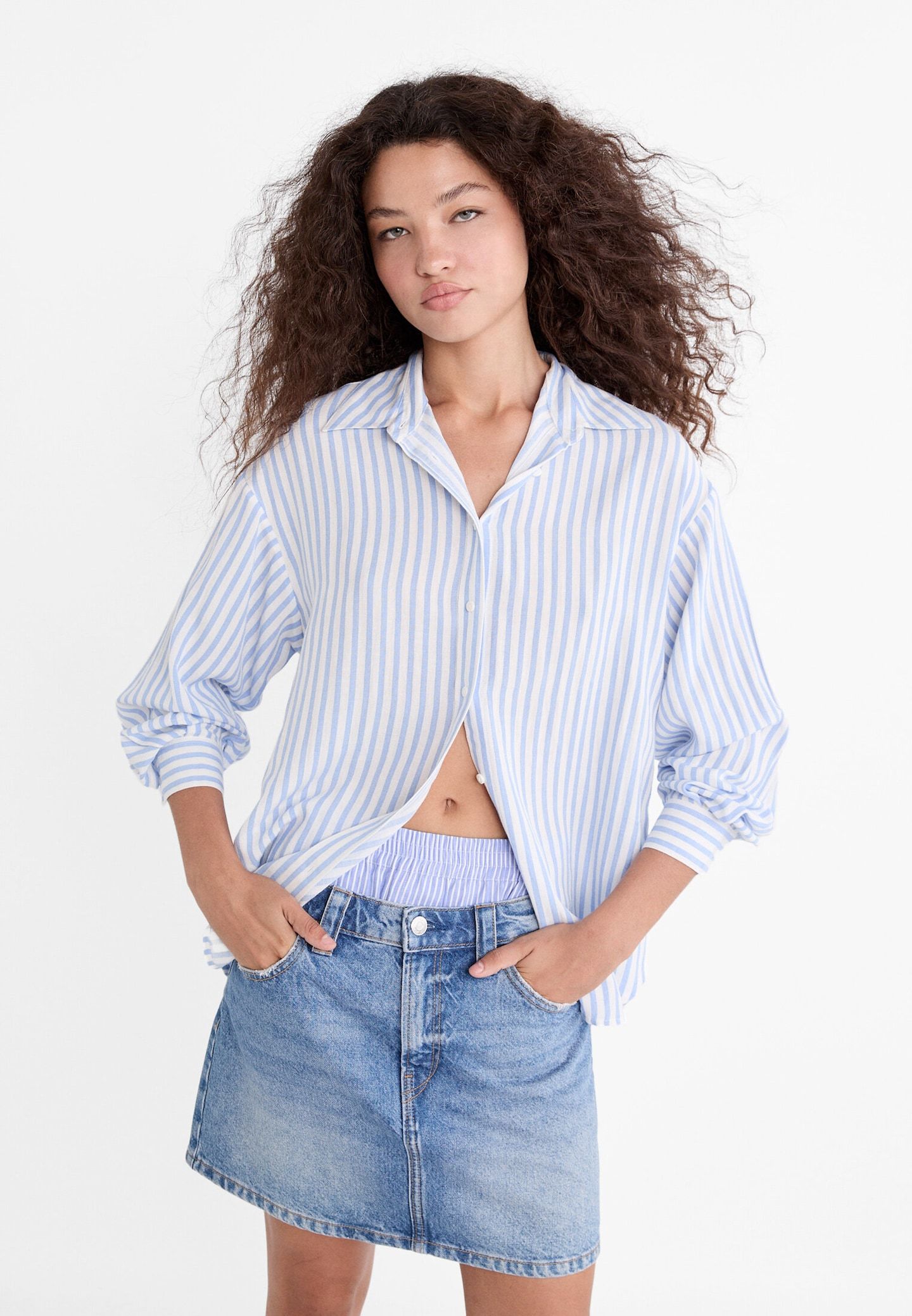 Linen blend shirt | Stradivarius (UK)