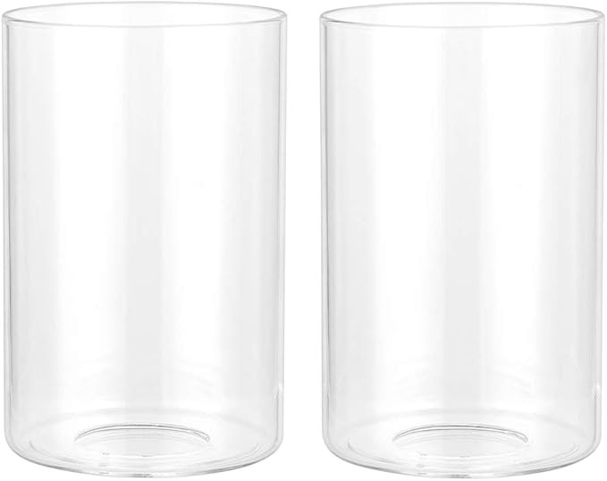 Skelang 2 Pcs Clear Glass Shade, Cylinder Glass Lamp Shade with 1-5/8" Fitter, Lampshade Replacem... | Amazon (US)