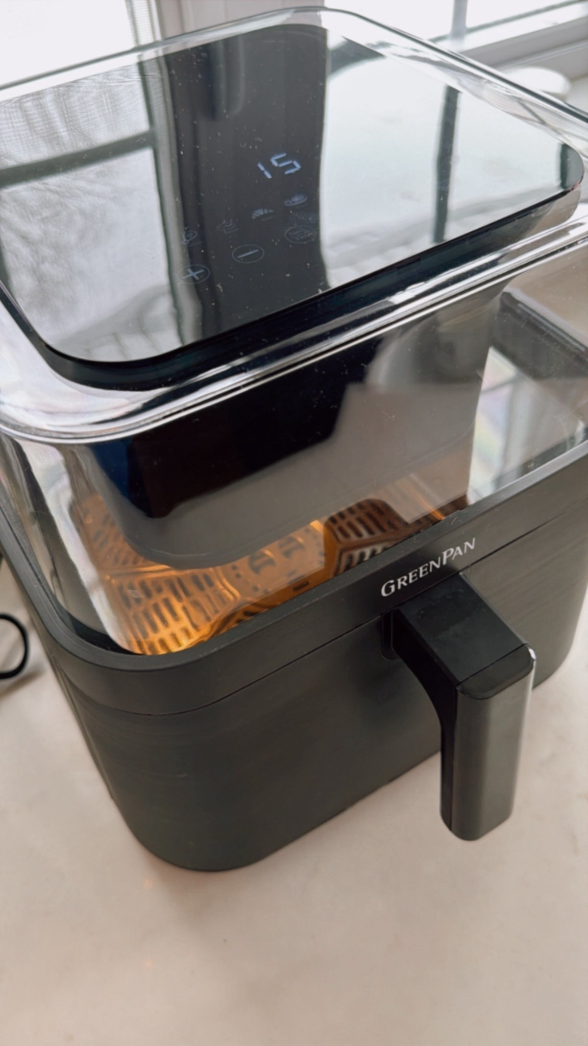 GreenPan clear view air fryer! I didn’t think the clear view would be so nice but it’s amazing to be able to see what you are cooking without opening the drawer. Forever chemical free! One sale @qvc #ad #loveqvc 

#LTKfoodie #LTKHoliday #LTKGiftGuide