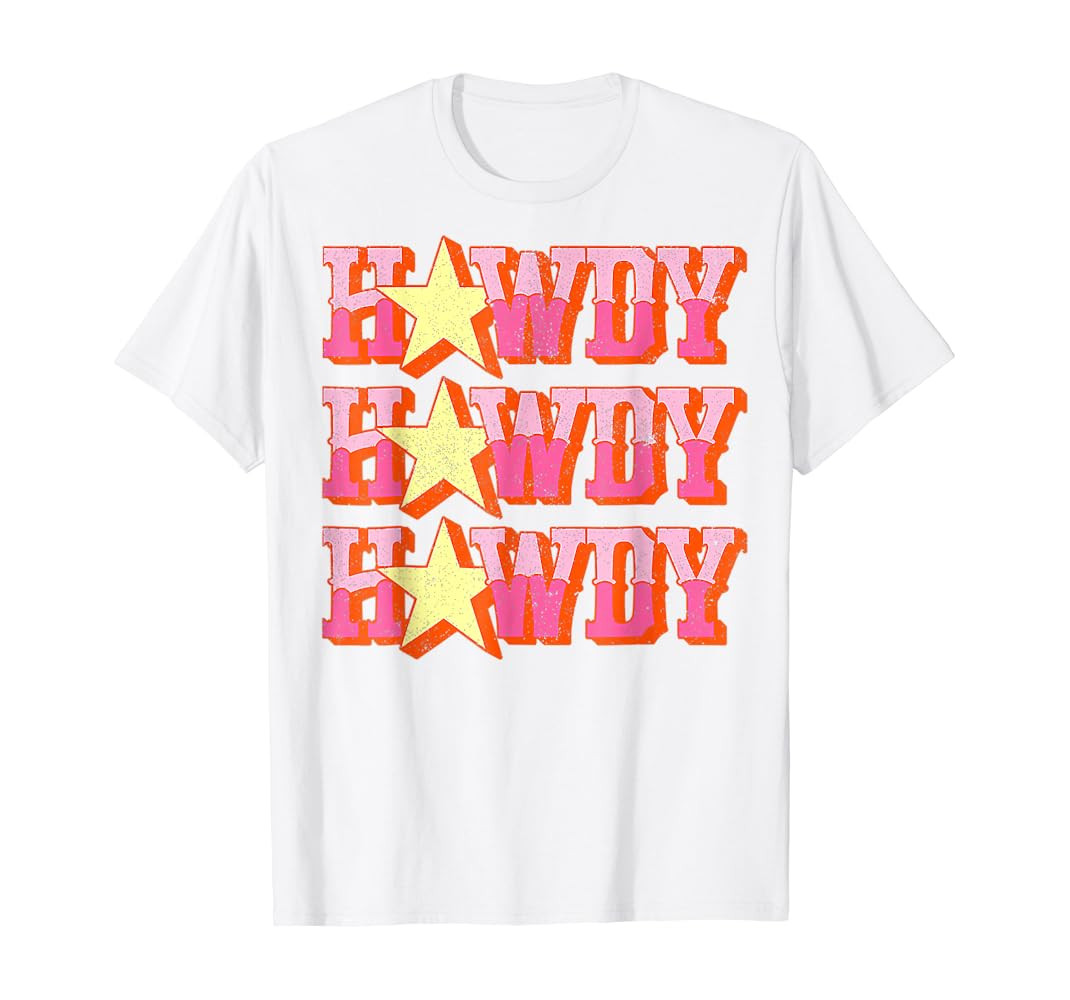 Howdy Rodeo Western Retro Vintage Country Southern T-Shirt | Amazon (US)