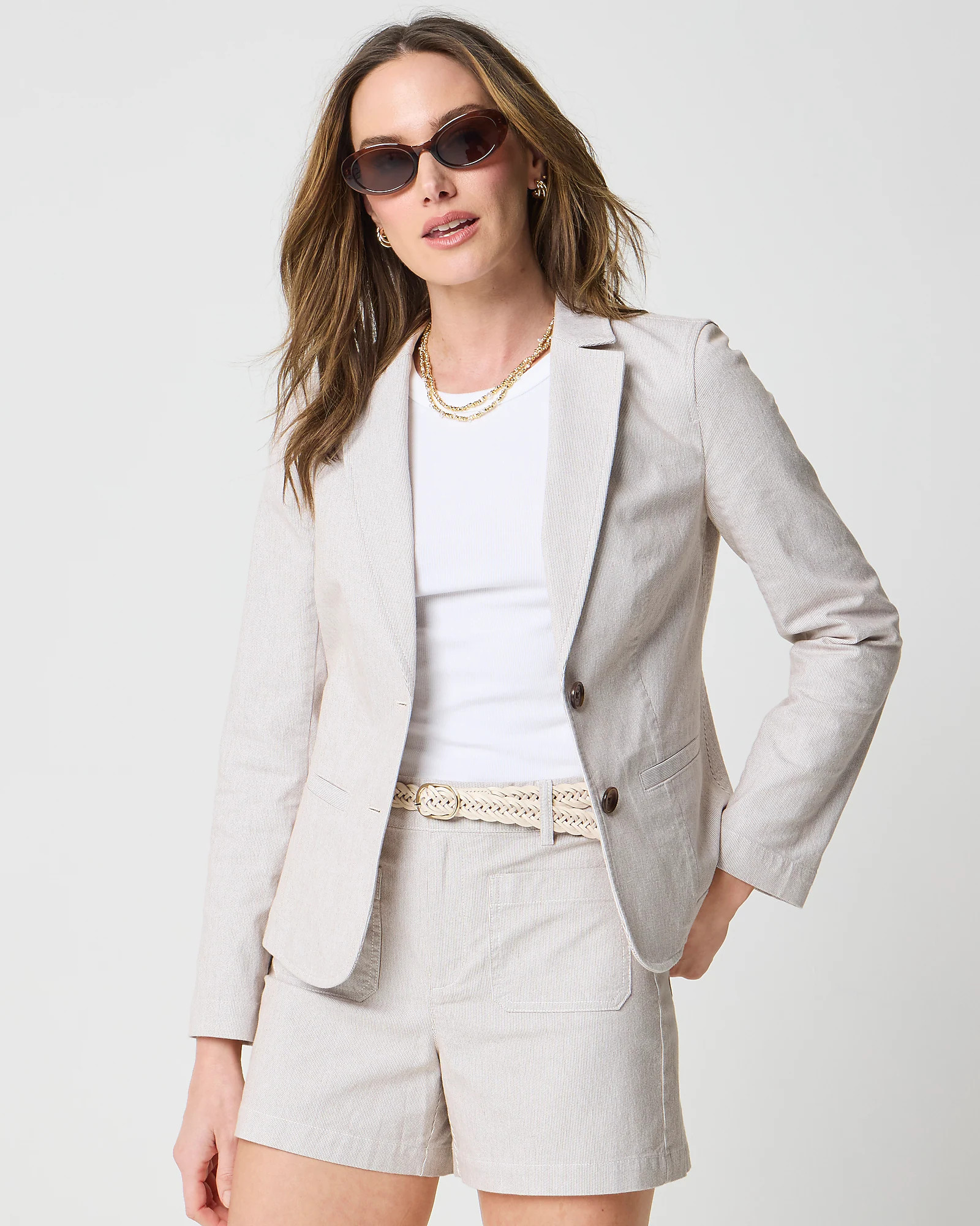 Unlined cotton-blend blazer | J.Crew Factory
