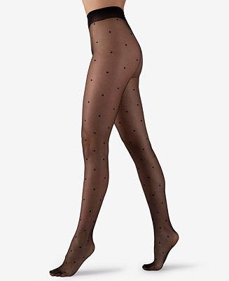 Women's European Made Polka Dot 1 Pair of Tights | Macy's