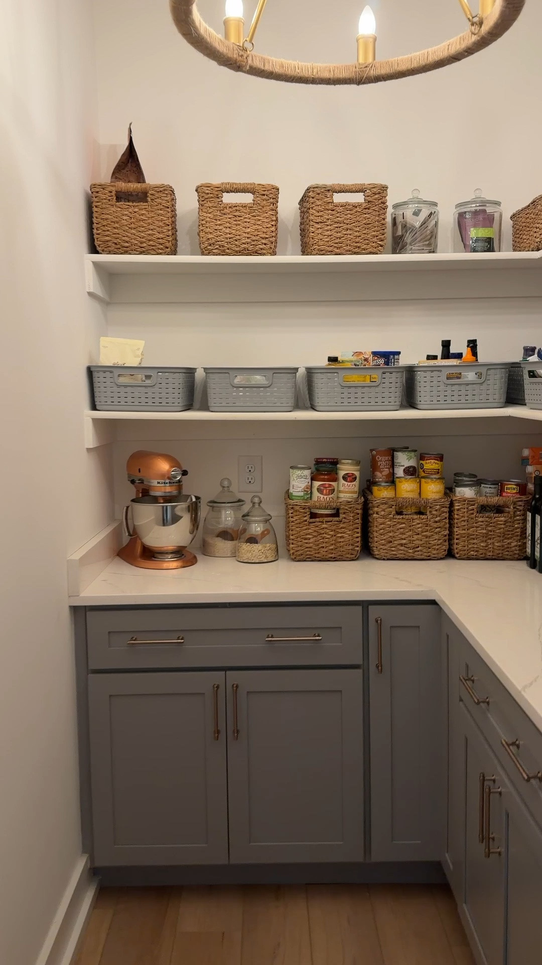 I got these cutie little jars for my pantry. The shape on them in so unique! I’m in love.