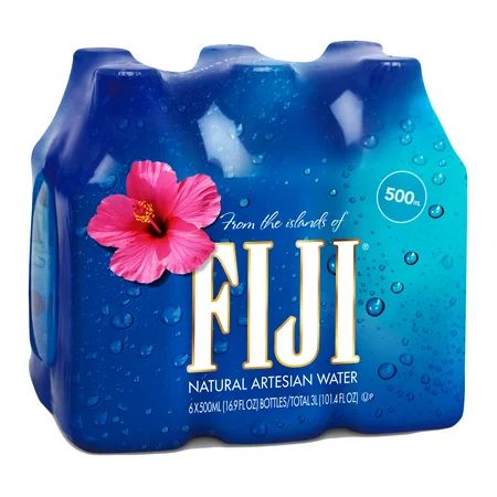 Fiji Natural Artesian Water, 16.9 Fl. Oz., 6 Count | Walmart Online Grocery