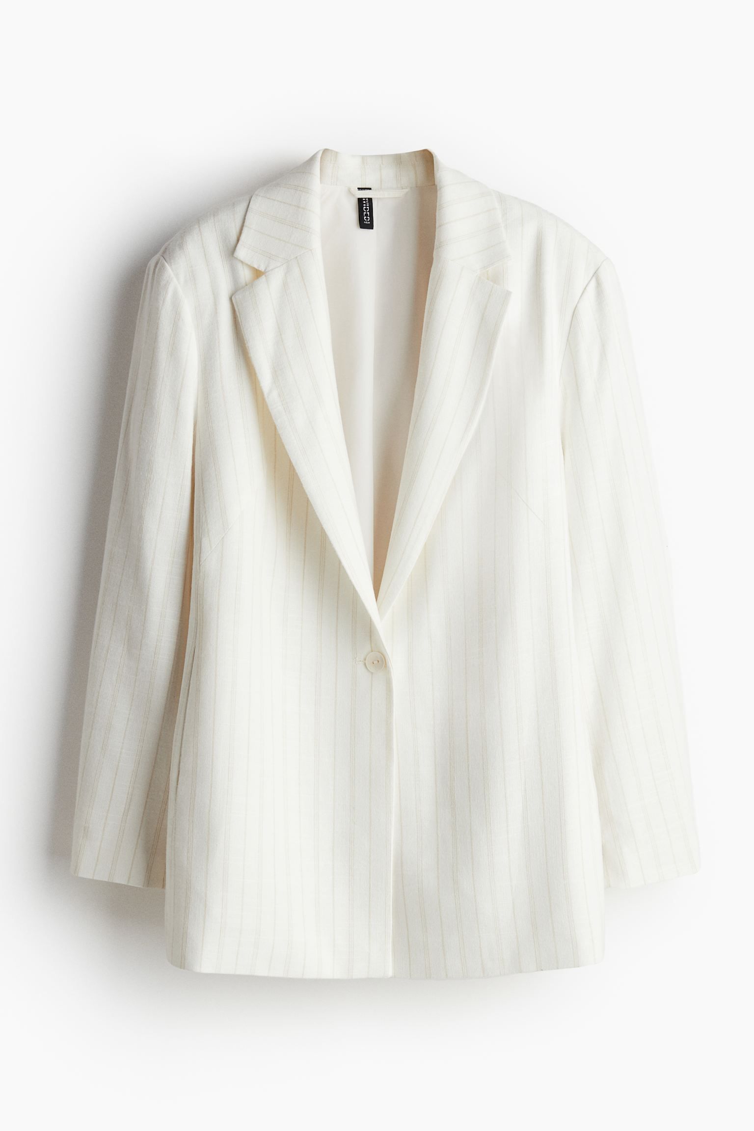 Single-breasted Jacket - Cream/pinstriped - Ladies | H&M US | H&M (US + CA)