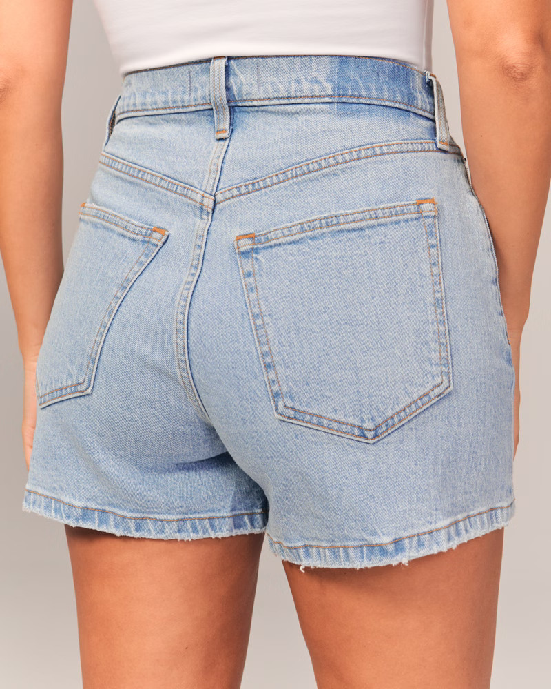 Curve Love High Rise 4 Inch Mom Short | Abercrombie & Fitch (US)