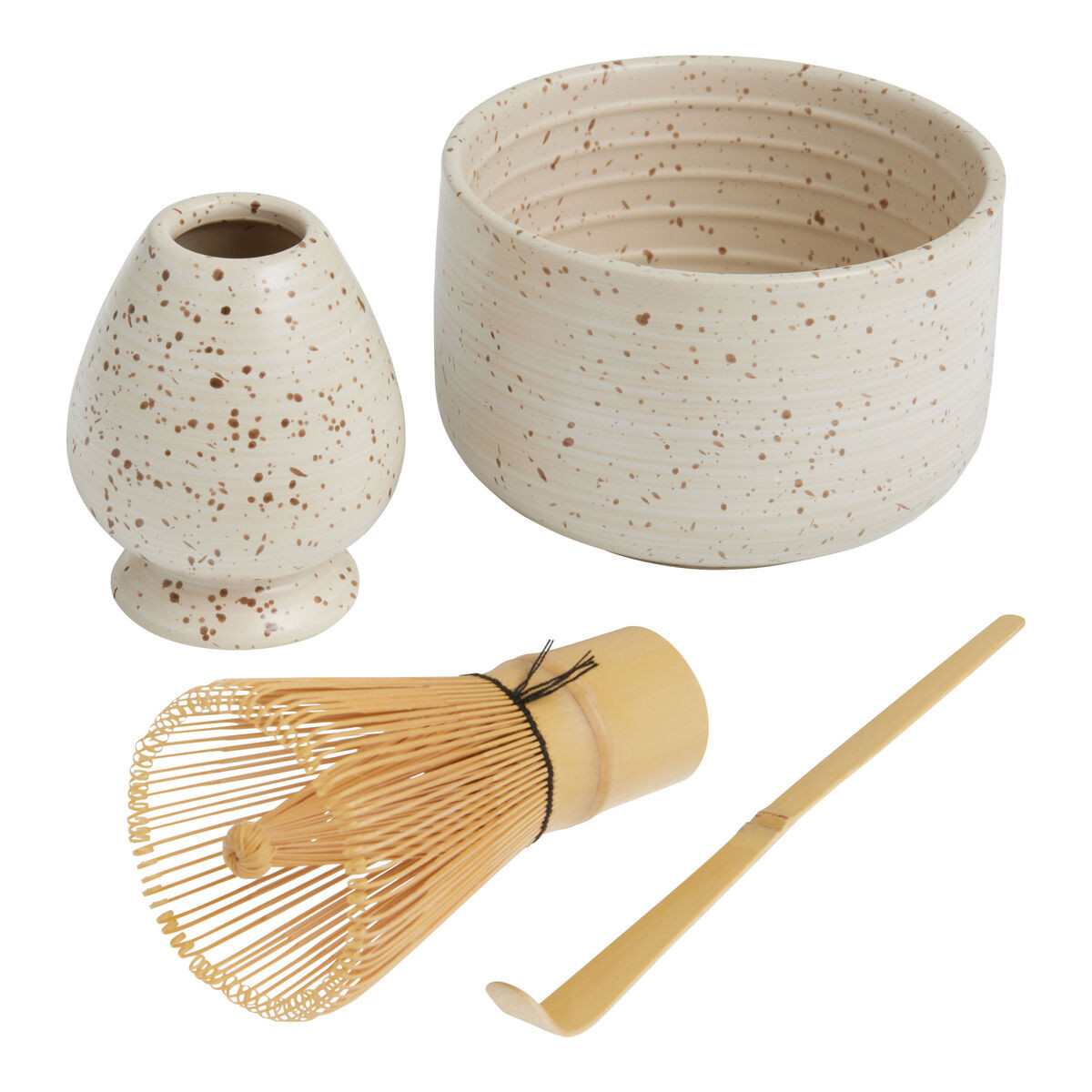 Speckled Ceramic Matcha Bowl and Whisk Tea Gift Set by World Market | World Market