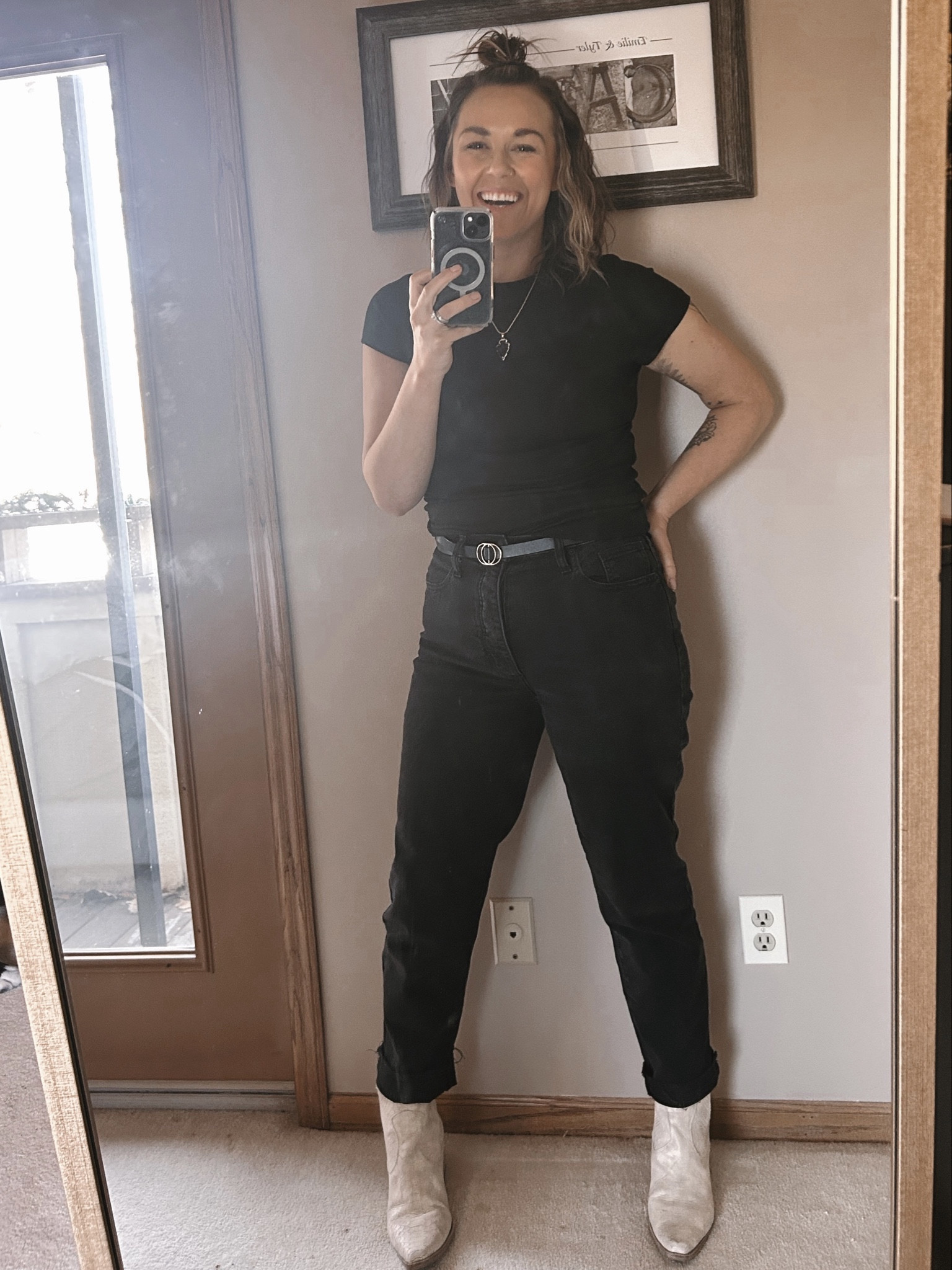 love a comfy & sleek black look with a fun shoe! 

#LTKstyletip #LTKfindsunder50 #LTKshoecrush